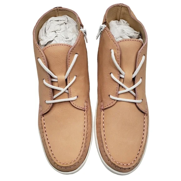 Marc JosephNIB West Houston Bootie Blush Nobuck Lace Up Leather Boots 3.5